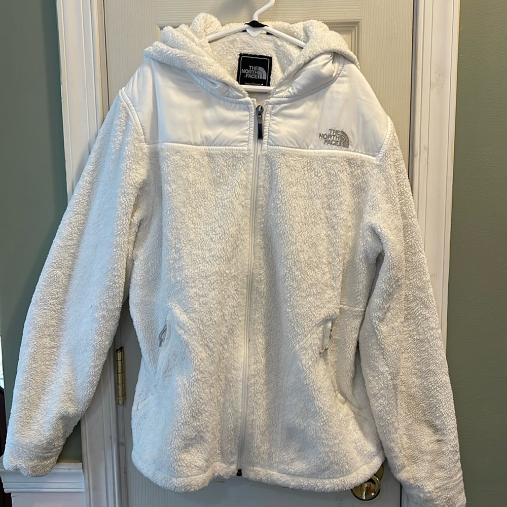 The North Face white hooded fleece - sz. Md.